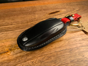 Premium Italian Leather Key Fob Holder Model S/3/Y
