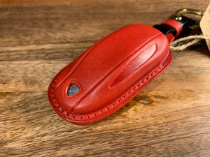 Premium Italian Leather Key Fob Holder Model S/3/Y